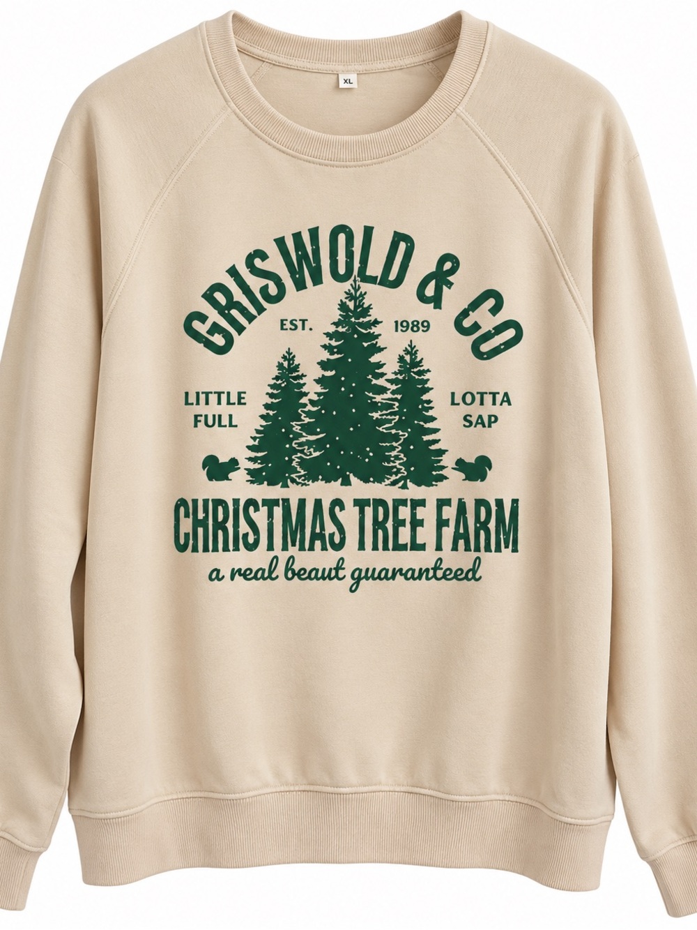 GRISWOLD & CO CHRISTMAS TREE FARM SWEATSHIRT~UNISEX, XL ( VERY FULL CUT ) NWOT